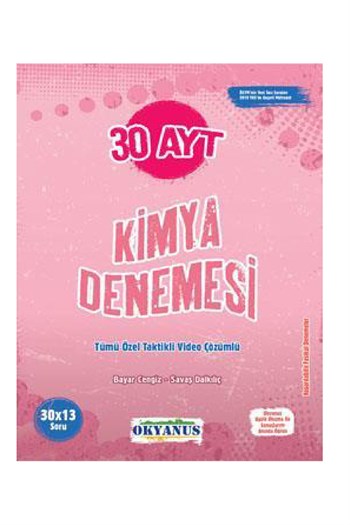 Okyanus Yayınları AYT 30 Kimya Denemesi