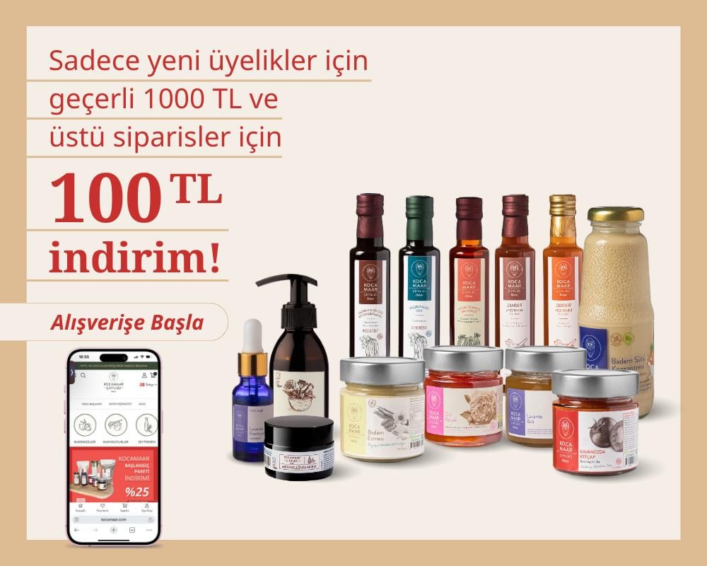 Yeni Üyeliklerde 1000 tl ve üzeri İlk Siparişe Özel 100 tl İndirim Fırsatı!