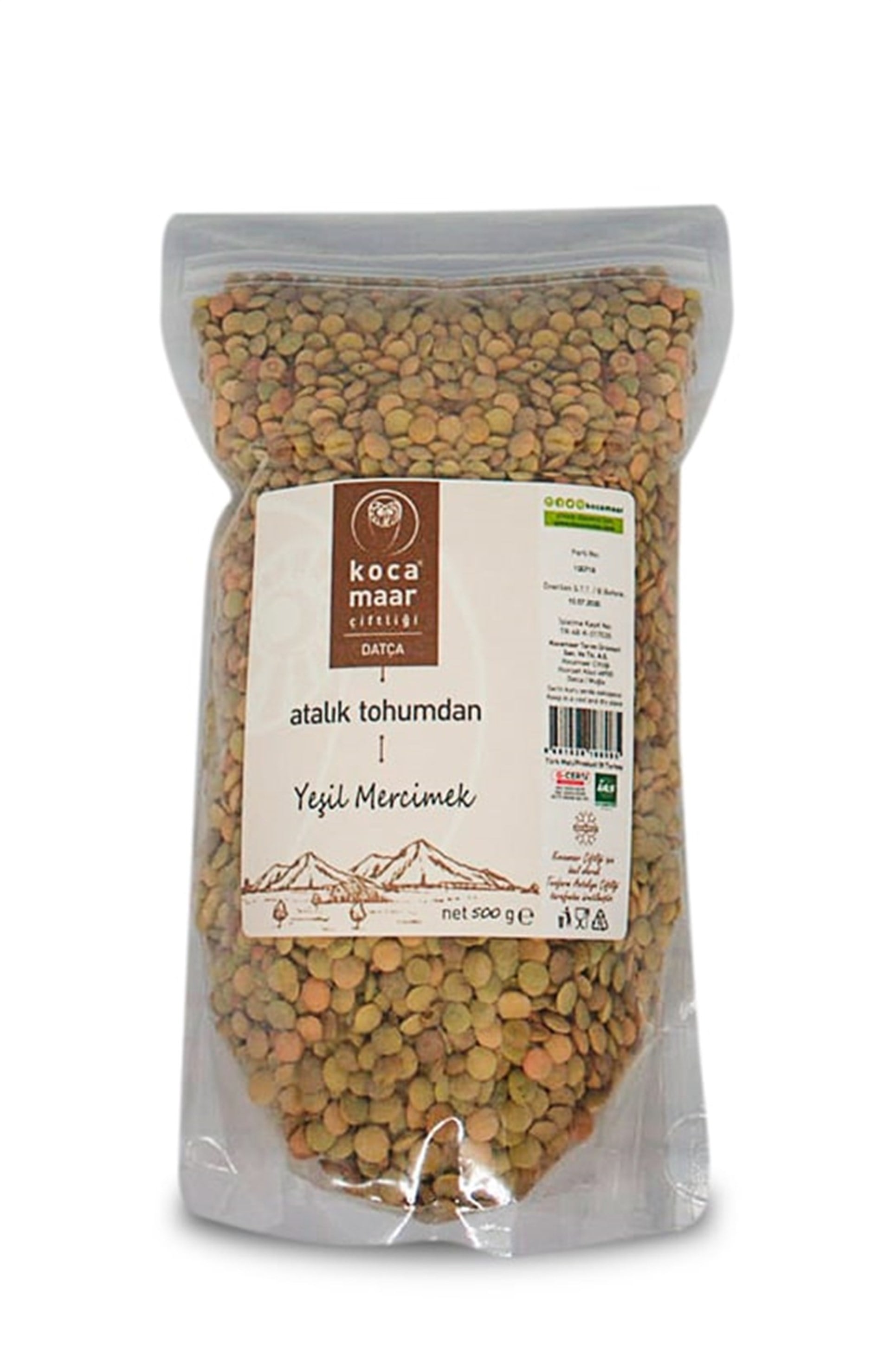 Atalık Tohumdan Yeşil Mercimek 500 GR