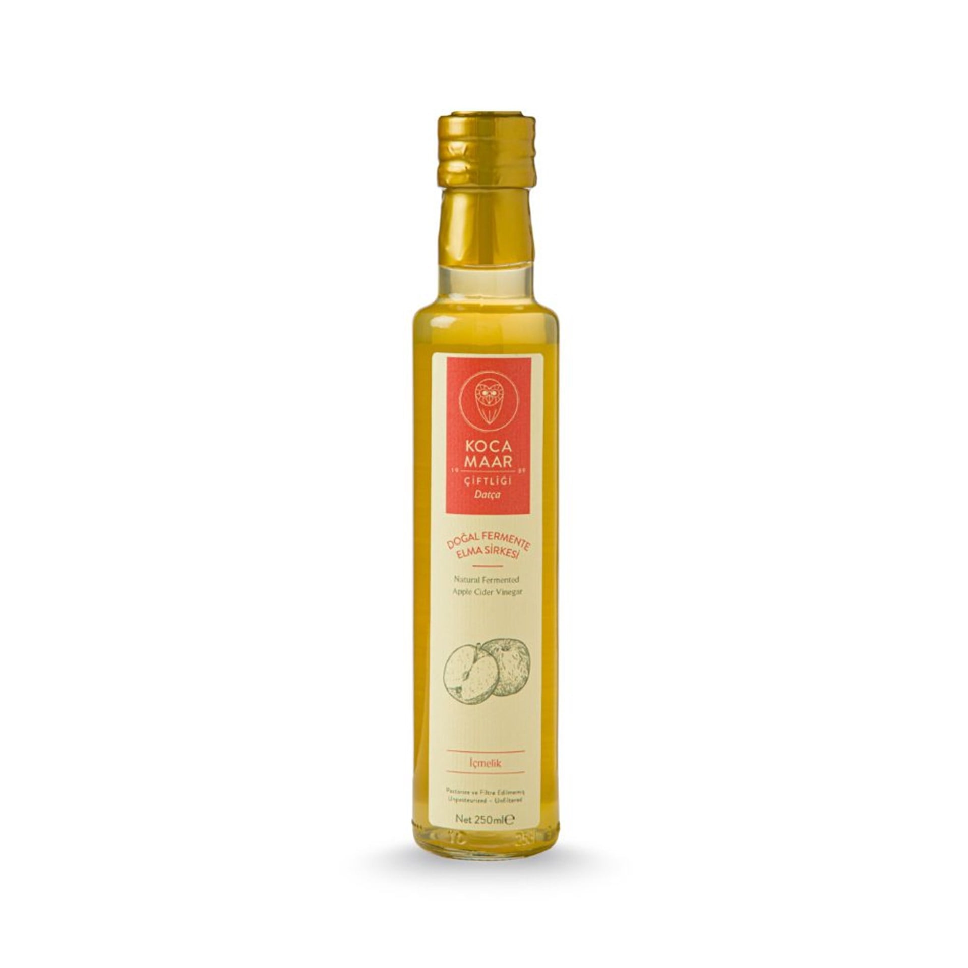 Doğal Fermente Elma Sirkesi İçmelik 250 ml