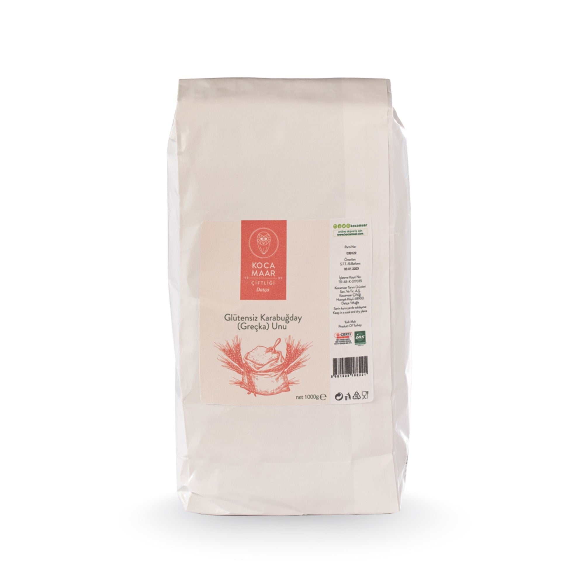 Glutensiz Çiğ Karabuğday Unu (Greçka) 800 gr