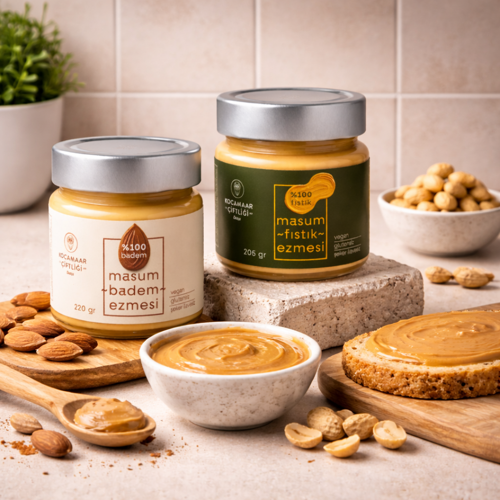 Kocamaar %100 Badem & Fıstık Ezmesi 2'li Set