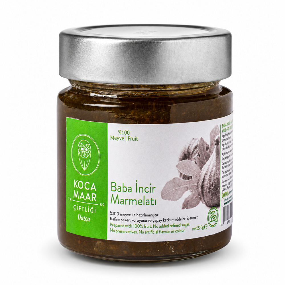 Kocamaar Çiftliği Baba İncir Marmelatı (Rafine Şeker İlavesiz) 270 gr