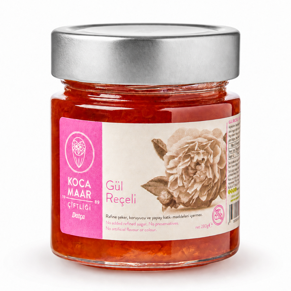 Kocamaar Çiftliği Gül Reçeli (Rafine Şeker İlavesiz ) 280gr