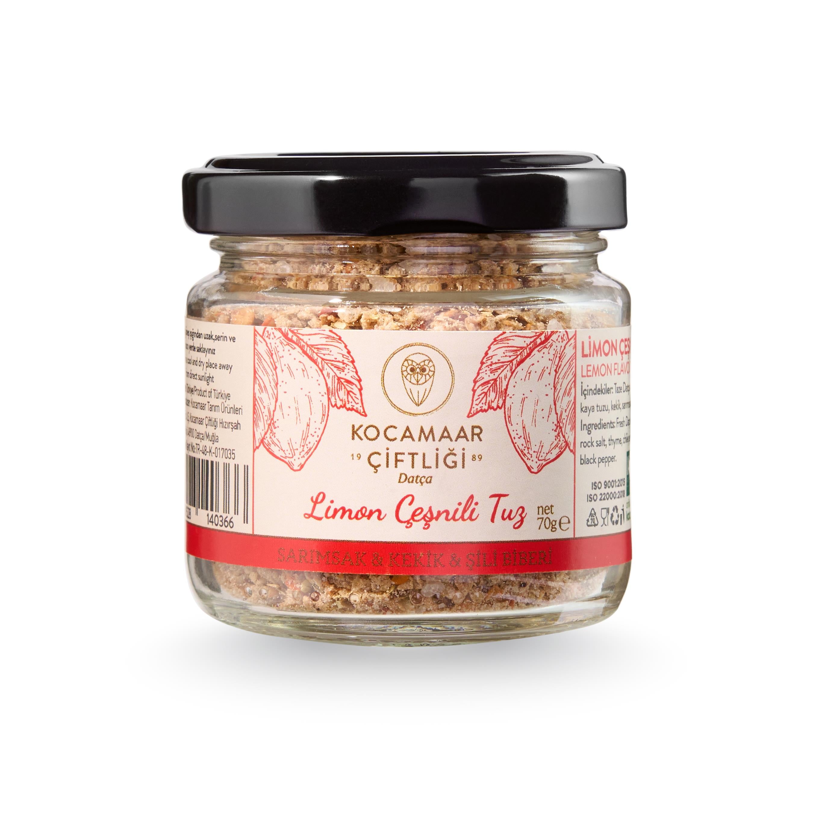 Kocamaar Çiftliği Limonlu Tuz – Sarımsak & Kekik & Şili Biberi 70 gr