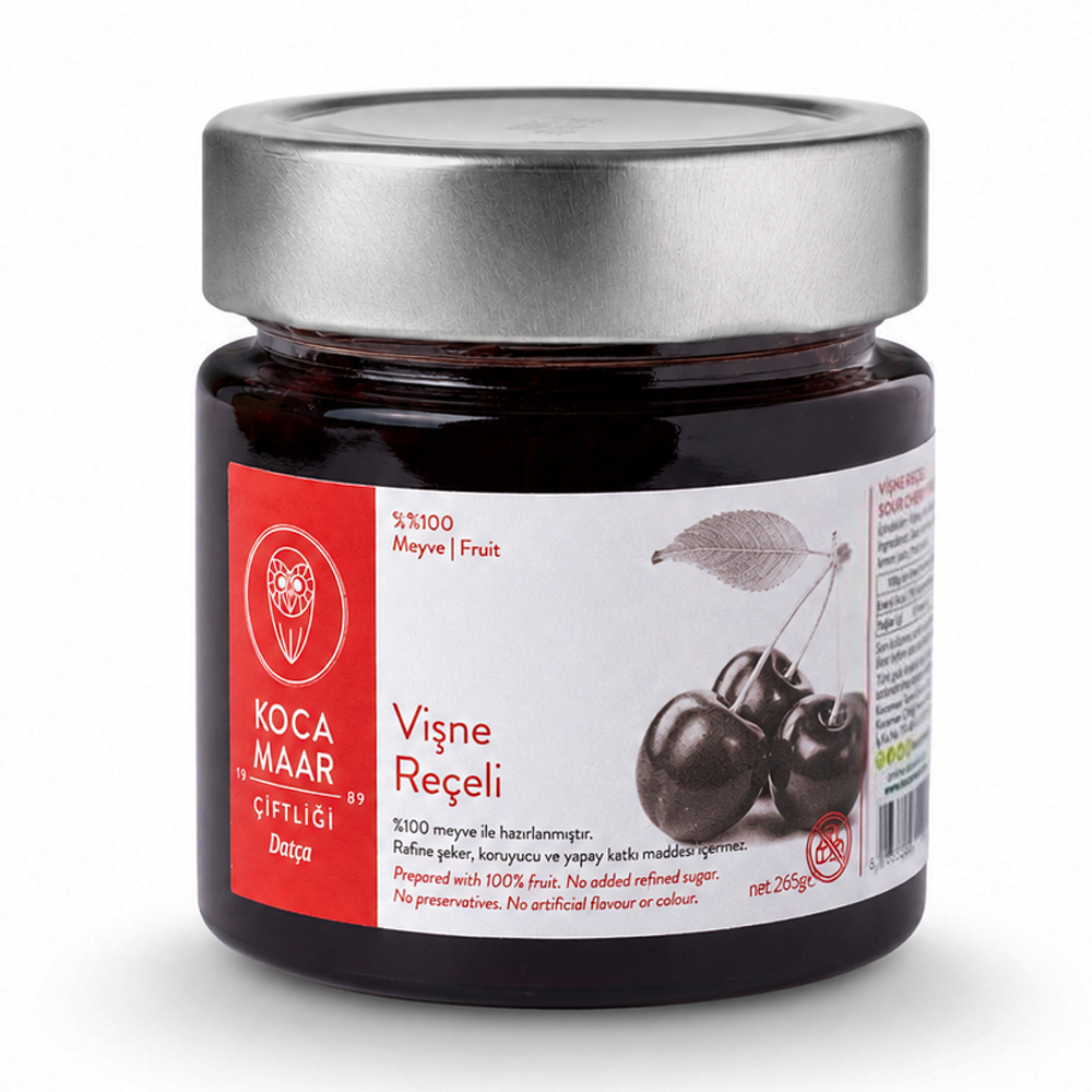 Kocamaar Çiftliği Vişne Reçeli (Rafine Şeker İlavesiz)265 gr