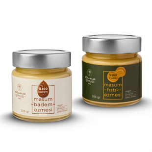 %100 Badem & Fıstık Ezmesi 2'li Set