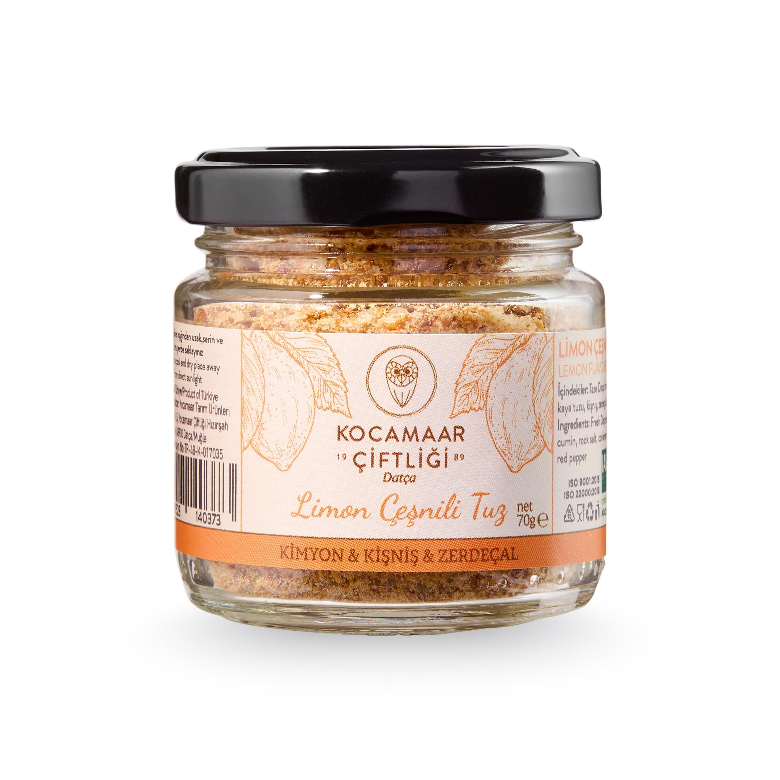 Kocamaar Çiftliği Limonlu Tuz – Kimyon & Kişniş & Zerdeçal 70 gr