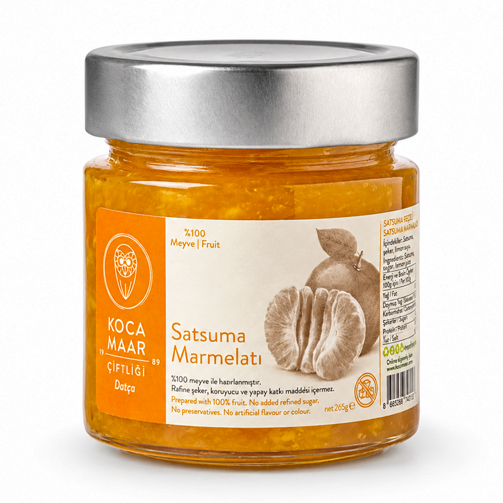 Kocamaar Çiftliği Satsuma Marmelatı (Rafine Şeker İlavesiz) 275gr