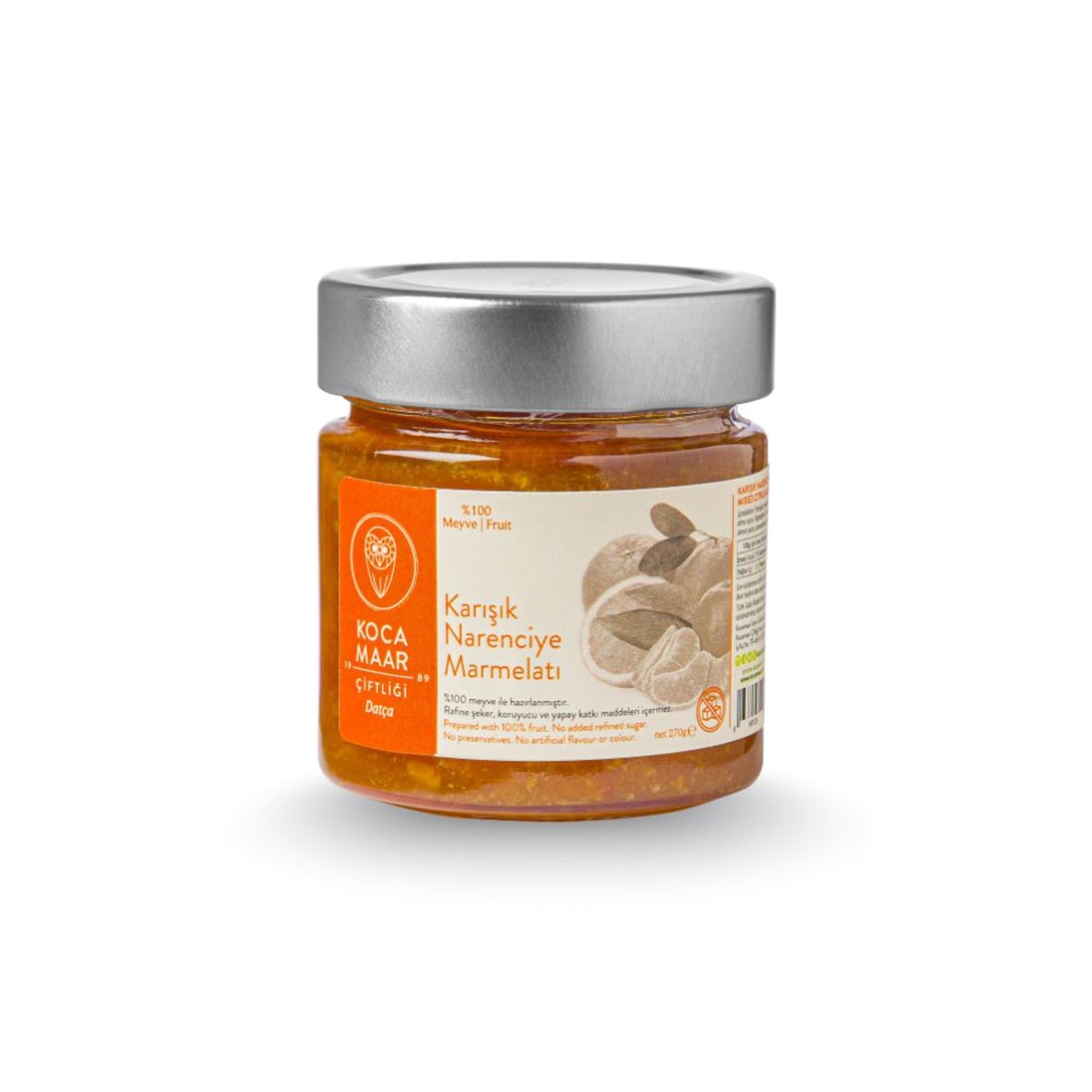 Şeker İlavesiz Karışık Narenciye Marmelatı 270 gr