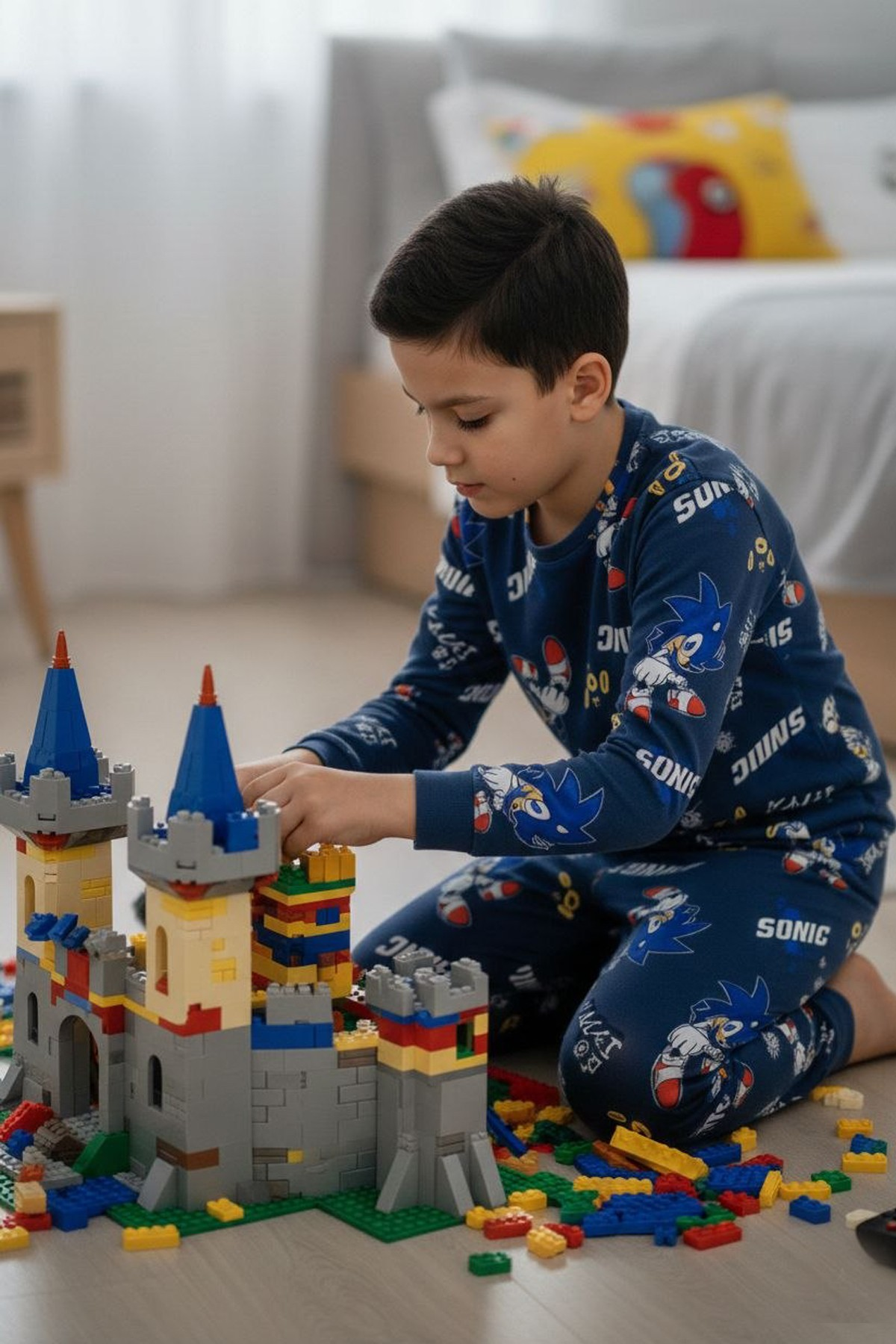 Erkek Çocuk %100 Pamuk Reaktif Boyalı İnterlok Kumaş Pijama Takımı