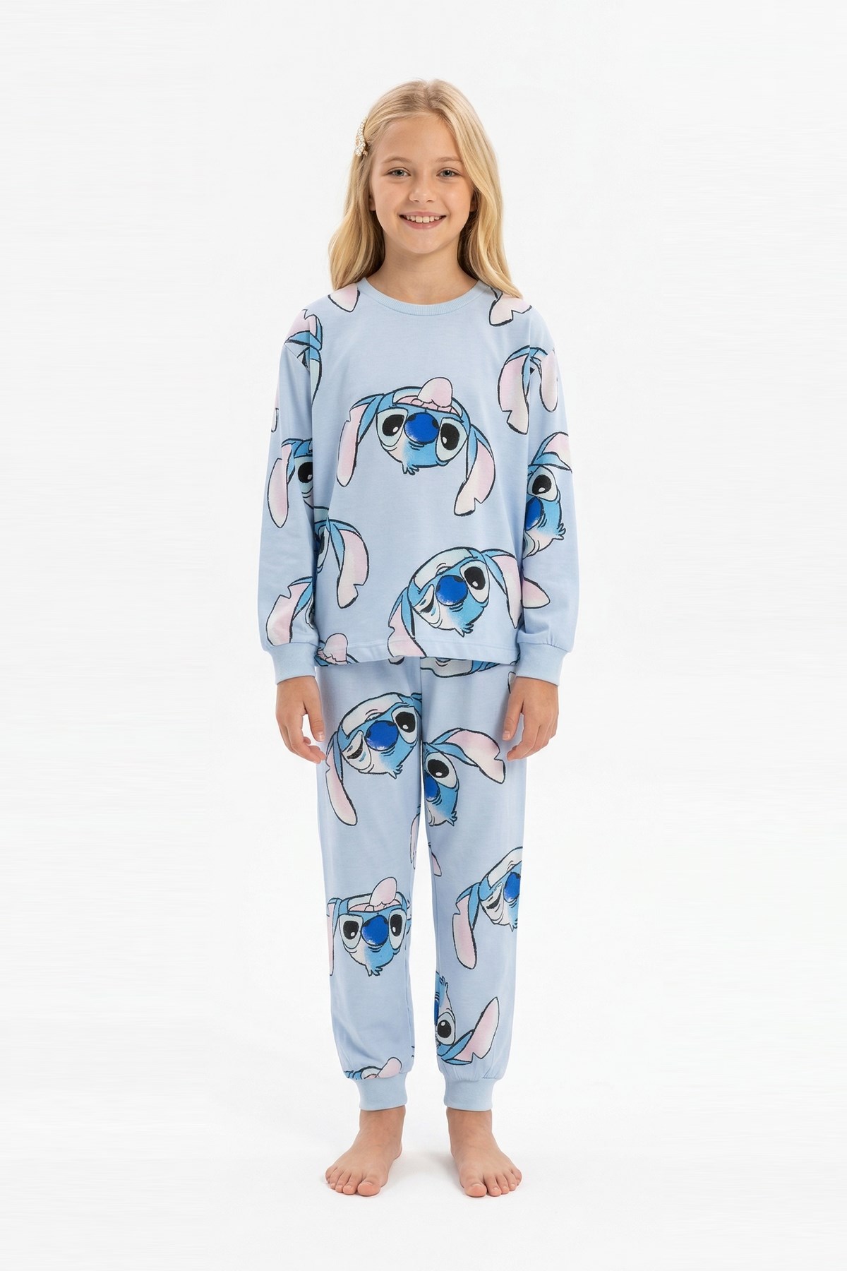 Garson Kız Çocuk %100 Pamuk Reaktif Boyalı Süprem Kumaş Pijama Takımı