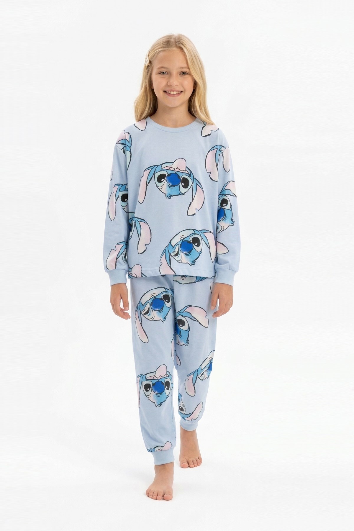 Garson Kız Çocuk %100 Pamuk Reaktif Boyalı Süprem Kumaş Pijama Takımı