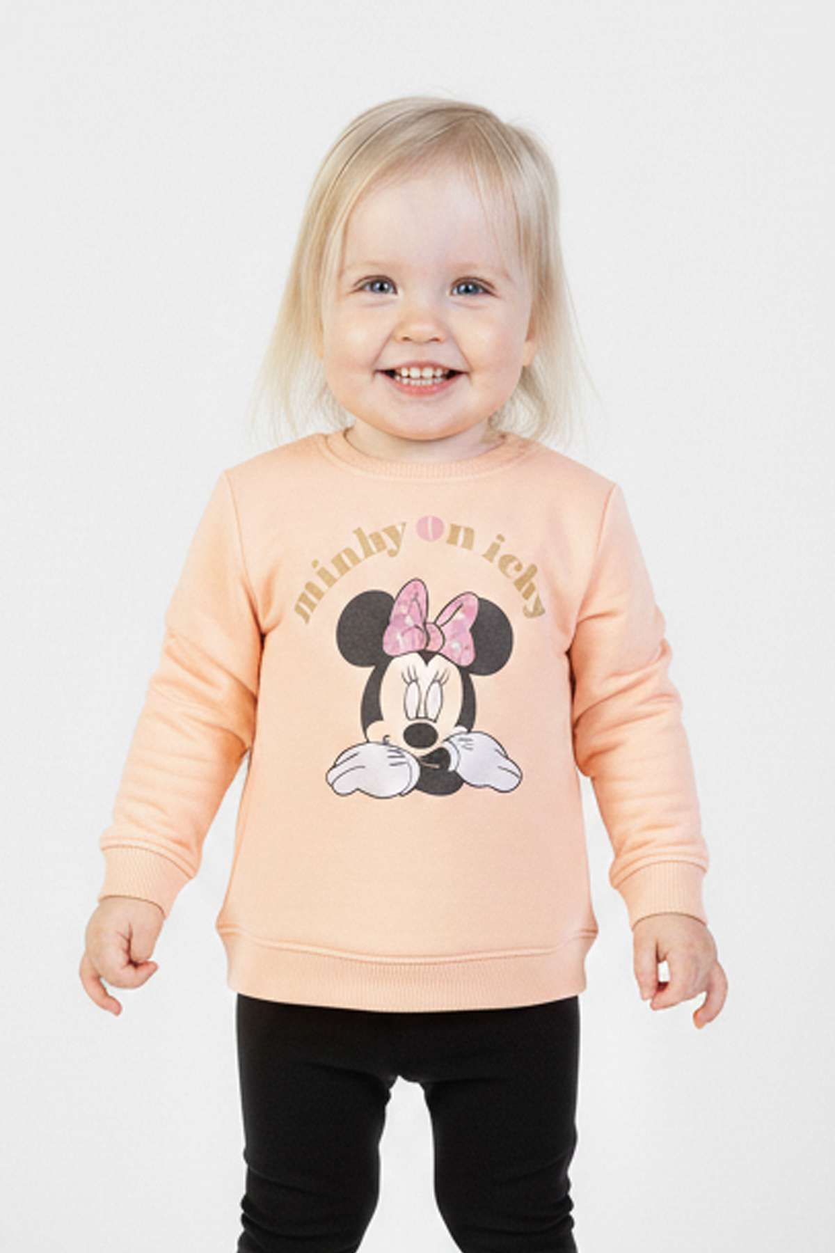 İki İplik Fırçalı Kumaş Baskılı Günlük Kullanım Bebe Sweatshirt