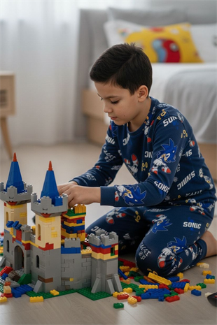 Erkek Çocuk %100 Pamuk Reaktif Boyalı İnterlok Kumaş Pijama Takımı