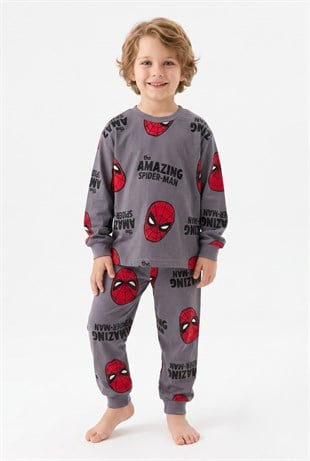 Erkek Çocuk Karakter Baskılı %100 Pamuk Süprem Kumaş Reaktif Boyama Uzun Kollu Pijama Takımı