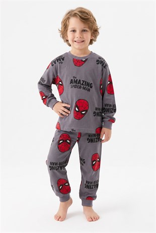 Erkek Çocuk Karakter Baskılı %100 Pamuk Süprem Kumaş Reaktif Boyama Uzun Kollu Pijama Takımı