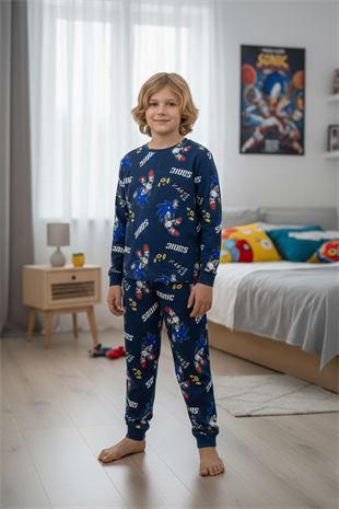 Garson Erkek Çocuk %100 Pamuk Reaktif Boyalı İnterlok Kumaş Pijama Takımı