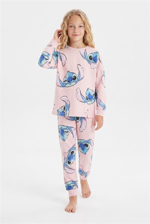 Garson Kız Çocuk %100 Pamuk Reaktif Boyalı Süprem Kumaş Pijama Takımı