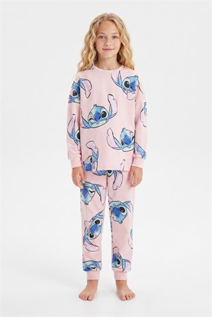 Garson Kız Çocuk %100 Pamuk Reaktif Boyalı Süprem Kumaş Pijama Takımı