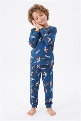 Erkek Çocuk %100 Pamuk Reaktif Boyalı İnterlok Kumaş Pijama Takımı
