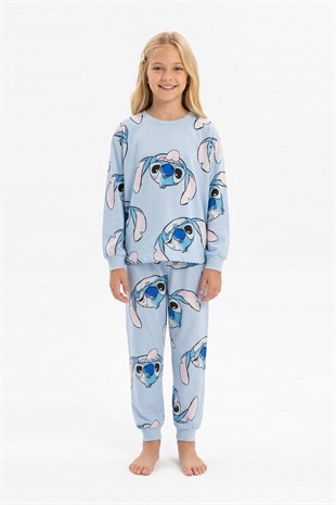 Garson Kız Çocuk %100 Pamuk Reaktif Boyalı Süprem Kumaş Pijama Takımı