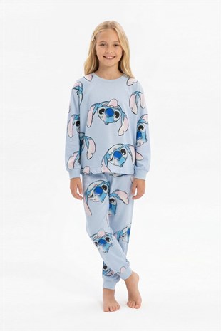 Garson Kız Çocuk %100 Pamuk Reaktif Boyalı Süprem Kumaş Pijama Takımı