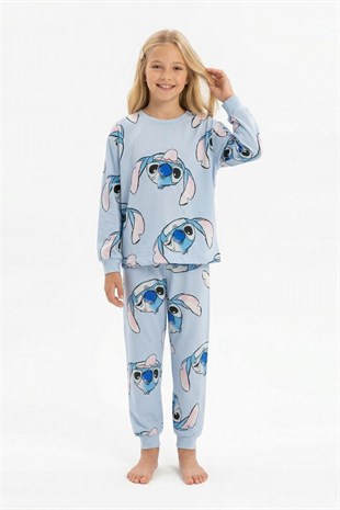 Garson Kız Çocuk %100 Pamuk Reaktif Boyalı Süprem Kumaş Pijama Takımı