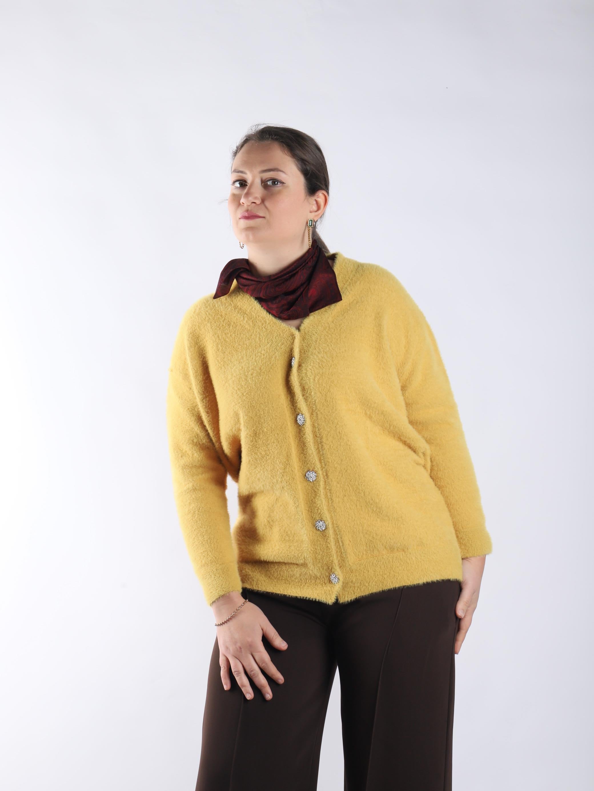 Bedrinxxl, Hırka & Yelek, Angora Hırka Hardal