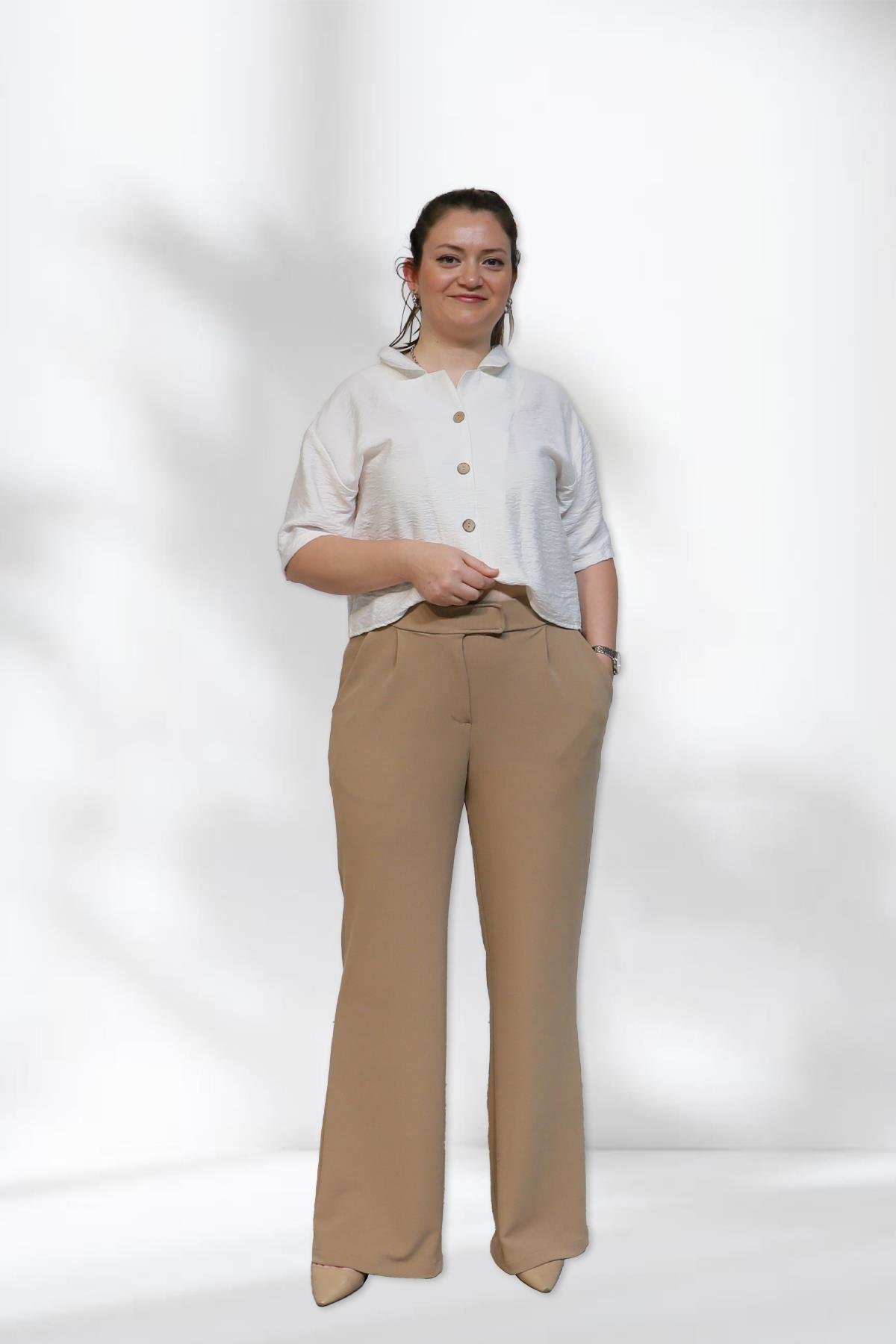 Bedrinxxl, Pantolon, Büyük Beden Konfor Pantolon Camel