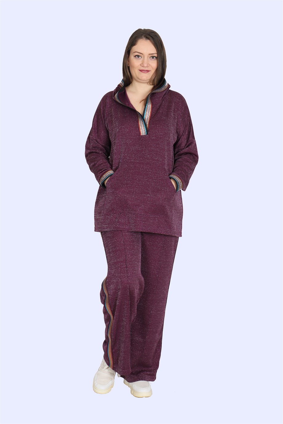 Bedrinxxl, Takım, Büyük Beden Carmen Takım Mürdüm