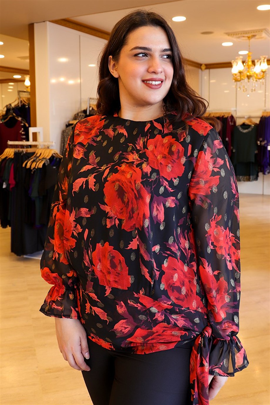 Büyük Beden Clara Şifon Bluz Siyah | Bedrinxxl | Büyük Beden Abiye Elbise,  Tunik, Genç Buyuk Beden Elbise Tesettür Modelleri ve Fiyatları