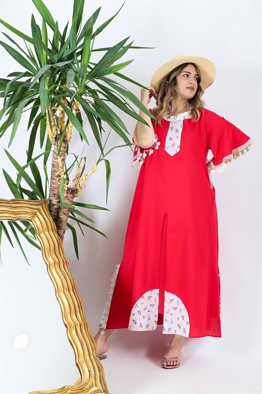 Büyük Beden Elbise Kiraz Vual Kırmızı Bedrinxxl | Büyük Beden Abiye Elbise,  Tunik, Genç Buyuk Beden Elbise Tesettür Modelleri ve Fiyatları