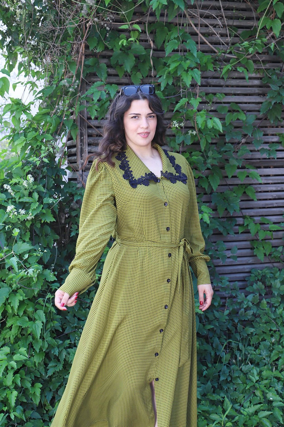 Büyük Beden Polyanna Puantiyeli Elbise Yeşil | Bedrinxxl | Büyük Beden  Abiye Elbise, Tunik, Genç Buyuk Beden Elbise Tesettür Modelleri ve Fiyatları