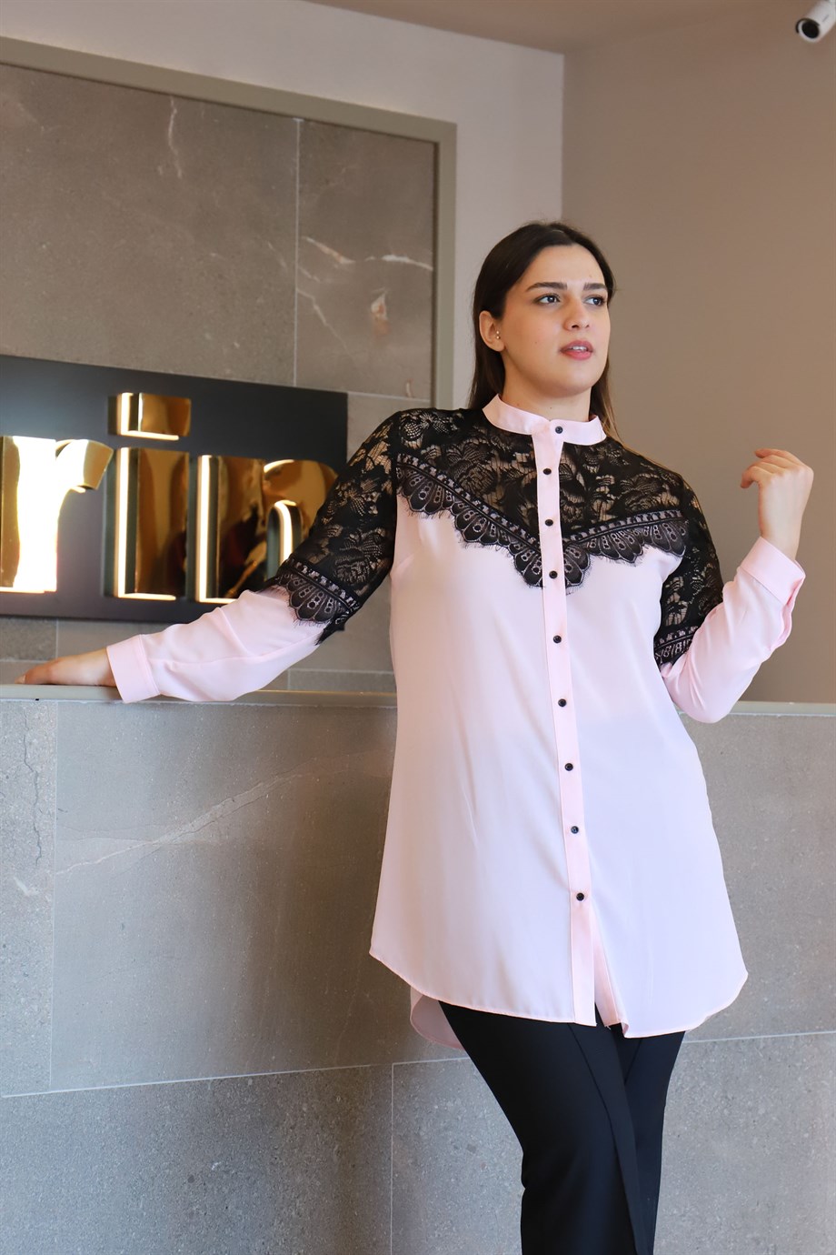 Büyük Beden Rana Bluz Pudra | Bedrinxxl | Büyük Beden Abiye Elbise, Tunik,  Genç Buyuk Beden Elbise Tesettür Modelleri ve Fiyatları