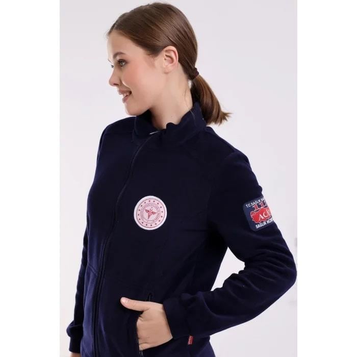 112 Acil Sağlık Polar Ceket Lacivert Unisex