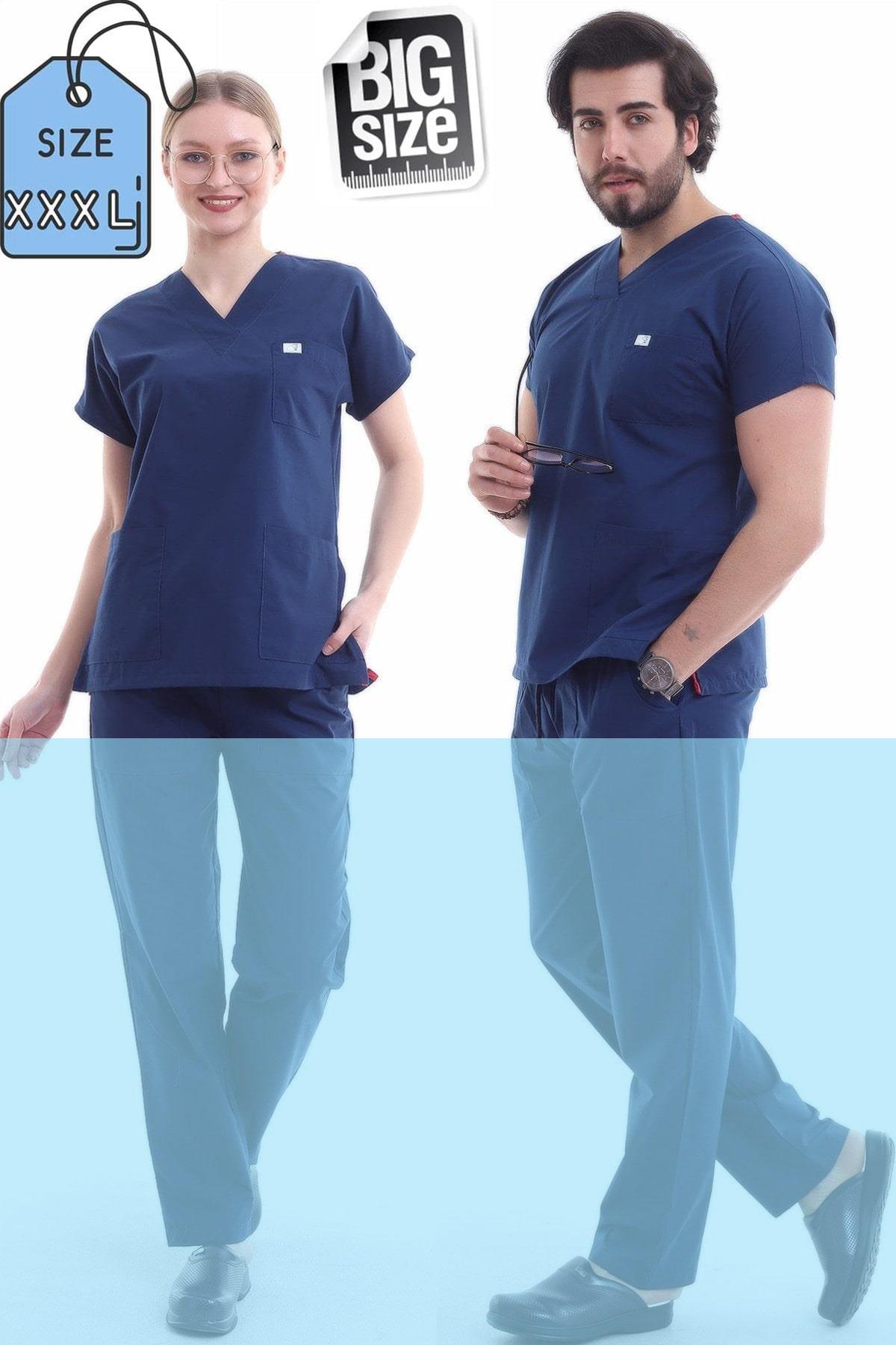 Büyük Beden Tek Üst Hemşire Forması