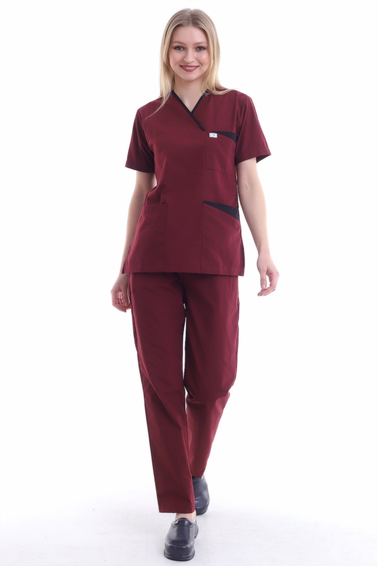 Garnili Bordo Hemşire Forması