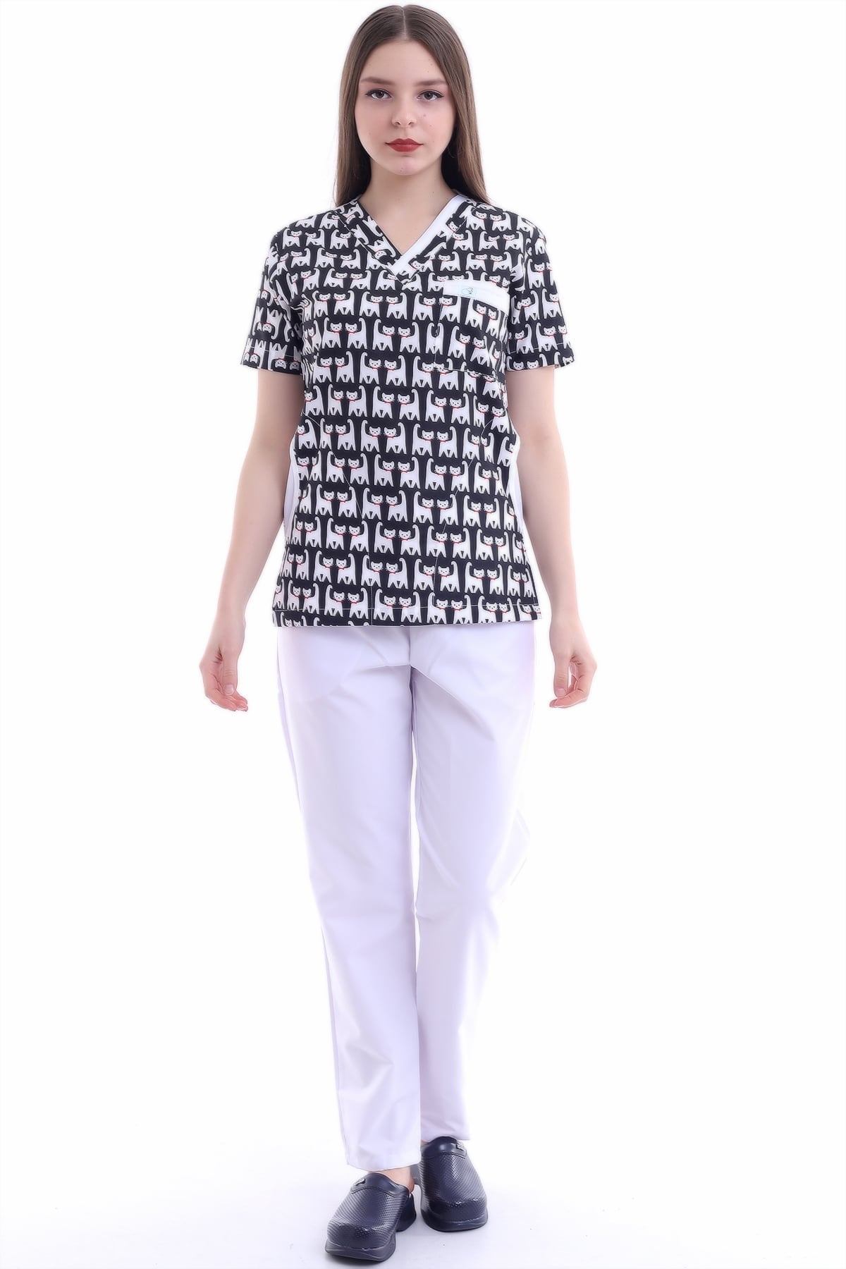 Kalp Desenli Scrubs Forma