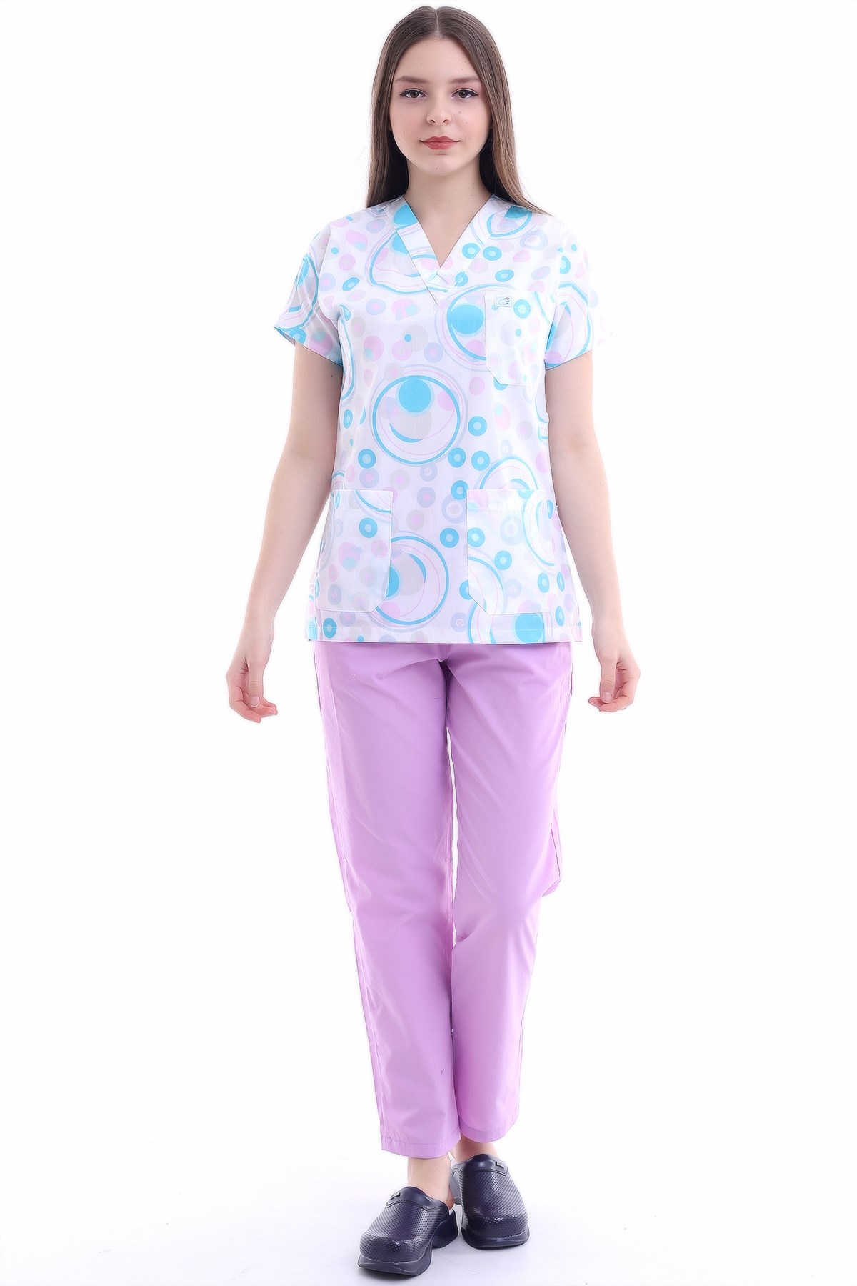 Lila Desenli Forma