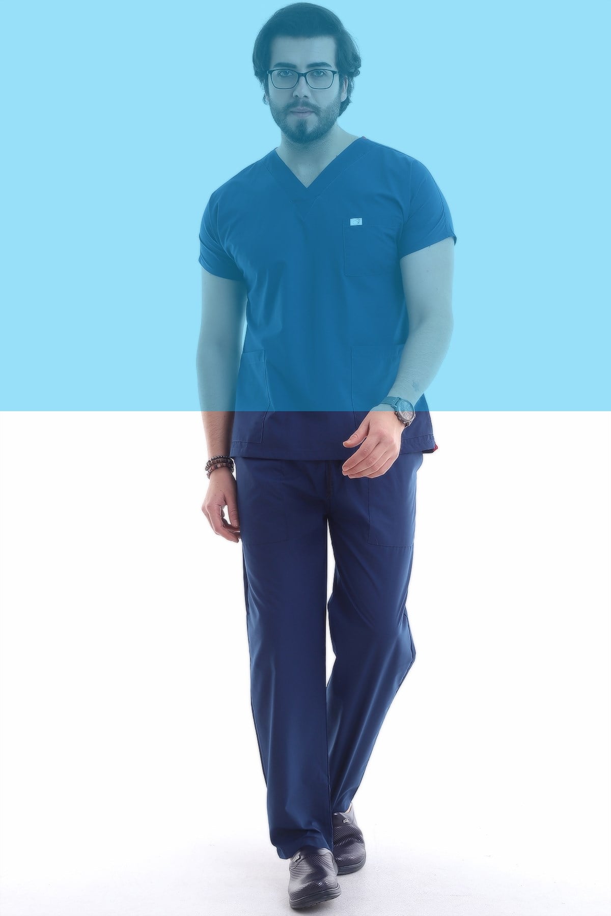 Tek Alt Erkek Pantolon Açık Lacivert