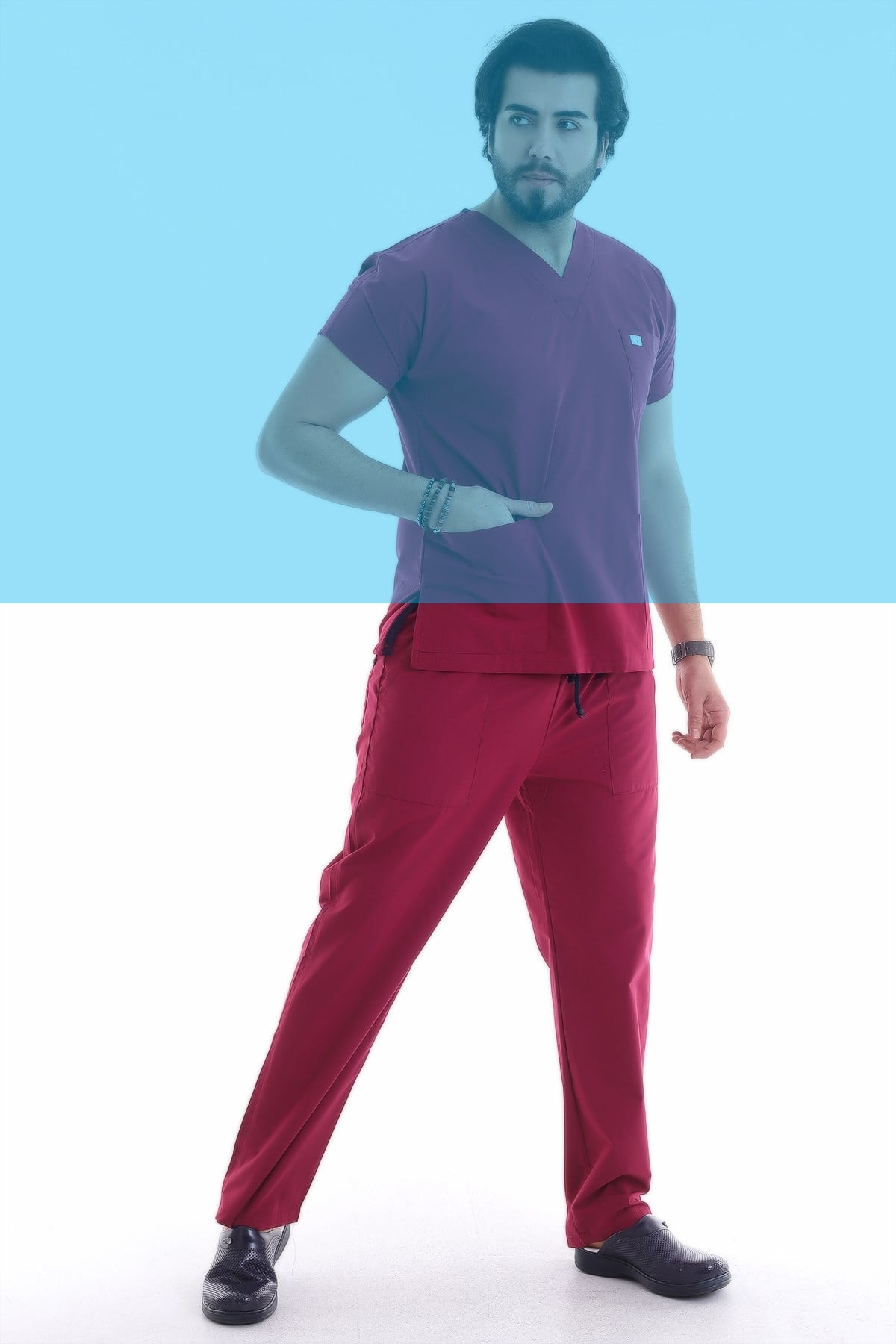 Tek Alt Erkek Pantolon Vişne Çürüğü