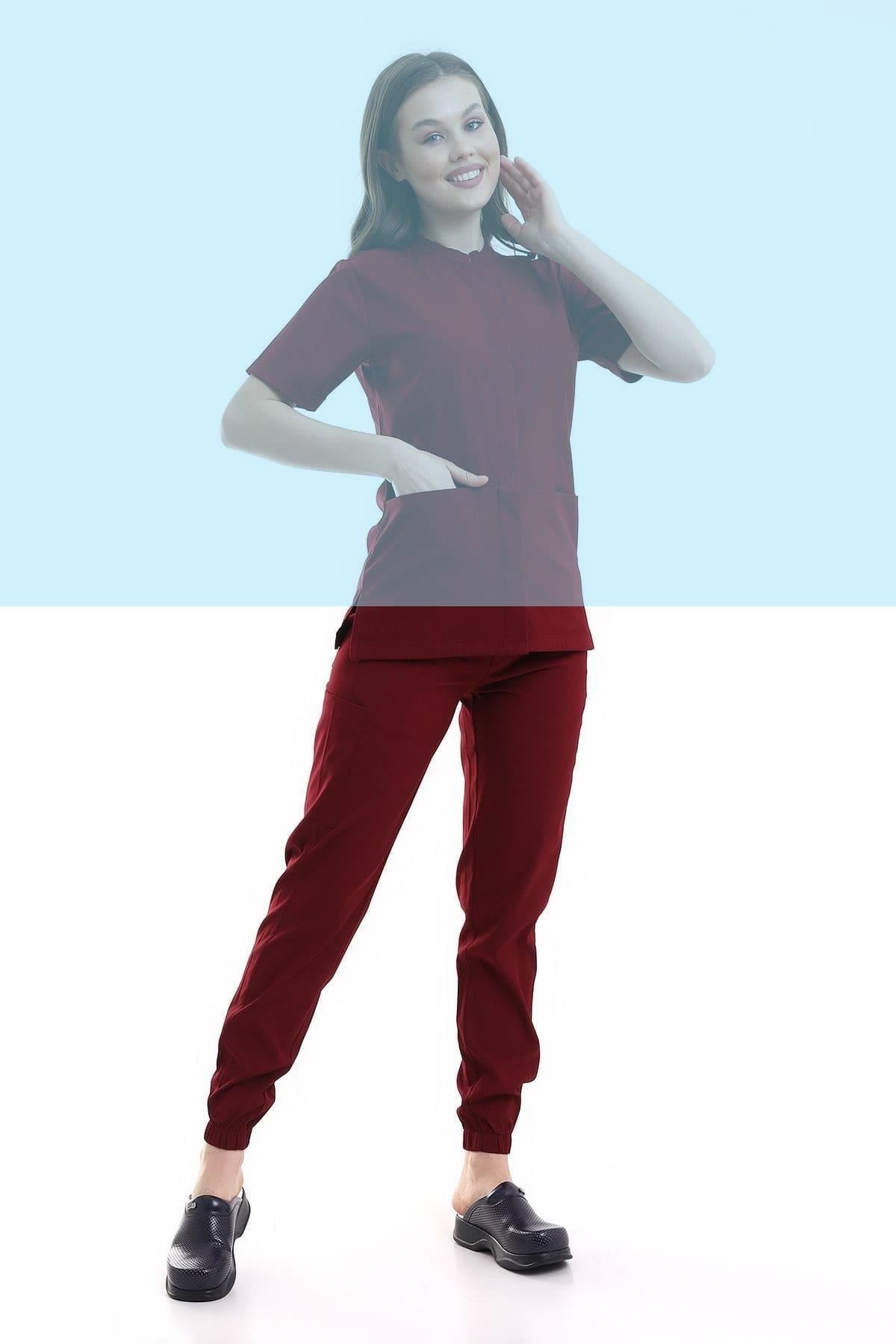 Tek Alt Likralı V Flex Bordo Forma