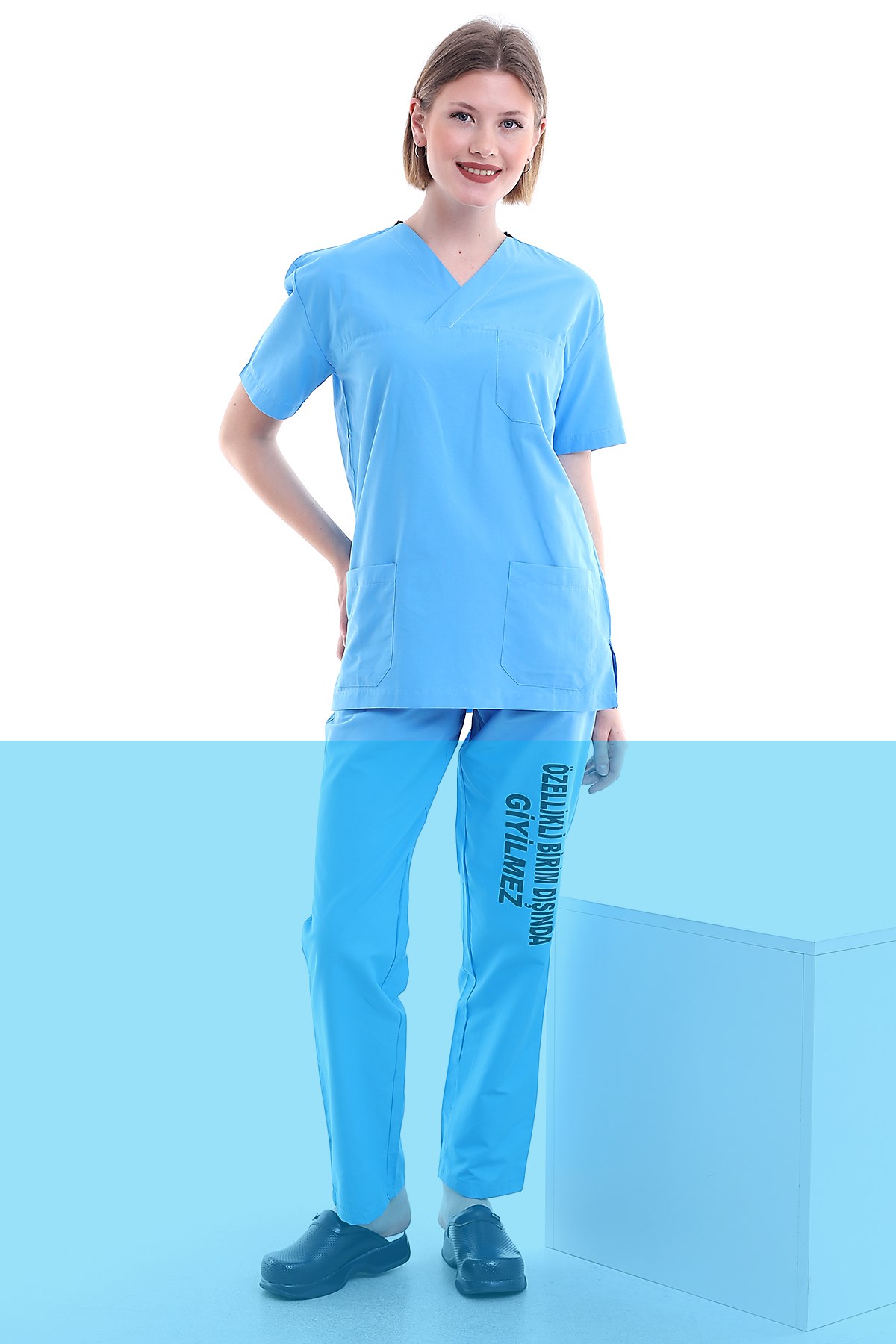 Tek Üst Hemşire Forması Turkuaz