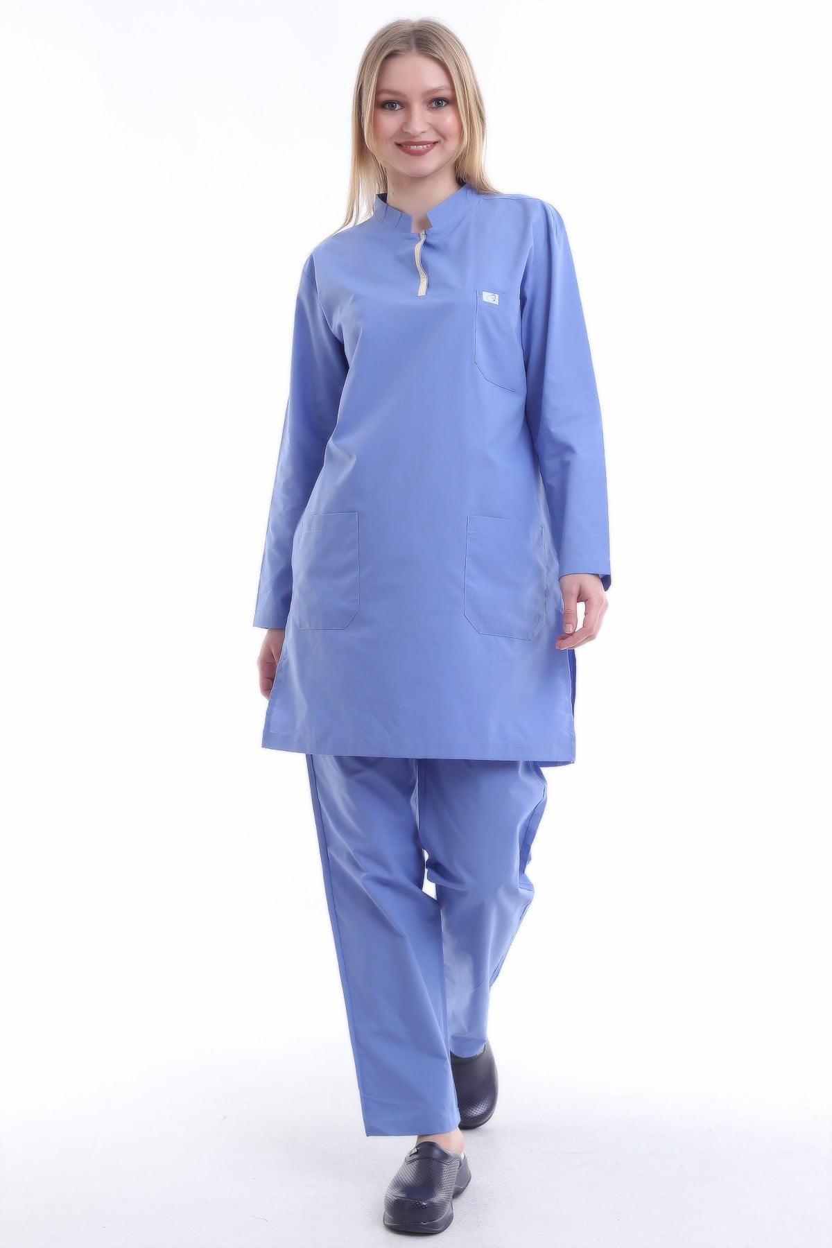 Tesettür Hemşire Forması Açık Mavi