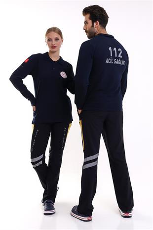 112 Tshirt Uzun Kol Lacivert