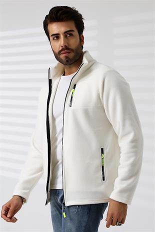 Erkek Hastane Polar Ceket Ekru