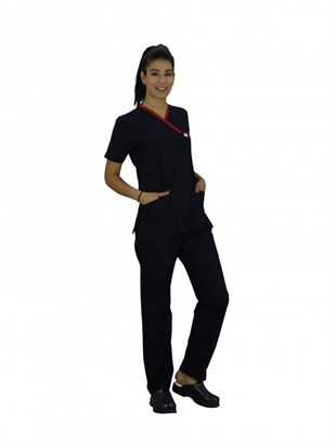 Hemşire Takımı Garnili Siyah