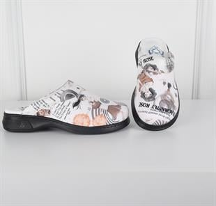 Rose Kadın Desenli Sabo Terlik