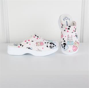 Tavşan Kedi Panda Desenli Sabo Terlik